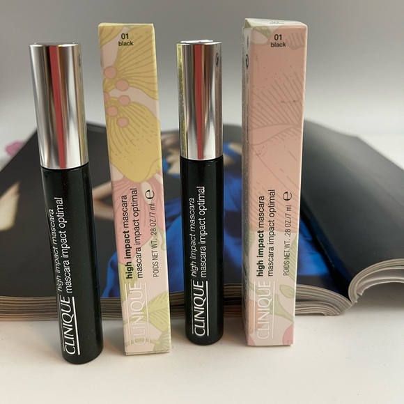 Clinique High Impact Mascara02 Black Brown Impact Optimal  NIB Lot of 2 Clinique High Impact Mascara 02 Black/Brown